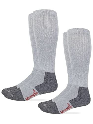 Wrangler Riggs Mens Cotton Tall Work Boot Socks 2 Pair Pack (As1, Alpha, L, Regular, Regular) #TOP16