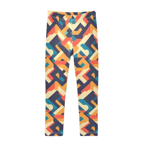 KLL Yellow Star Girls Basic Leggings Casual Full Length Athleisure Pants Running