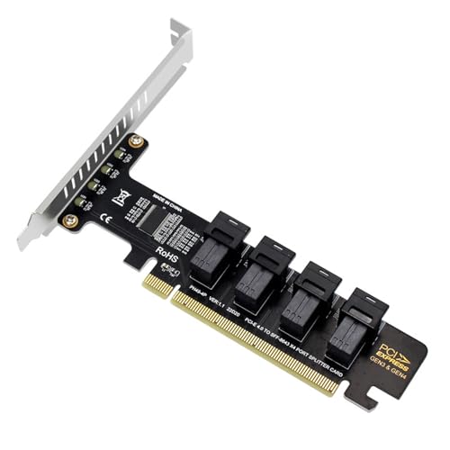 Carte d'extension PCIE X16 vers 4 ports NVME pour résoudre le manque de ports