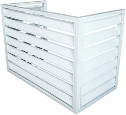 Cubierta de aire acondicionado mini split en aluminio que disimula el motor y soporta macetas 2