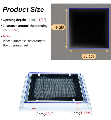 Panel de acceso de ventilación para pared trampilla de aluminio con malla de nailon hogar 6