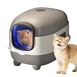 Katzenstreukasten – Große Kapazität & Geruchsisolierung | Geschlossene Katzenstreubox für kleine mittelgroße große Katzen Wohnung Balkon Terrasse Indoor Toilette Hygiene Sauberkeit Katzenklo