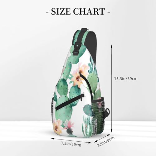 Bolso bandolera con estampado de cactus para hombre y mujer miniatura 3