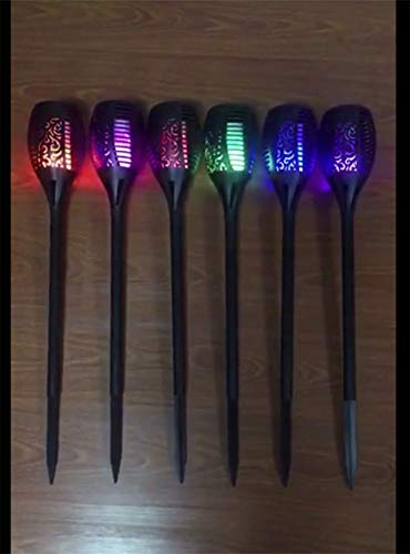 Baisde Solar IP65 ABS 96LED Torch Colourful Light Decomposable No Pollution Renewable Energy Outdoor Garden,20PCS(1NET)