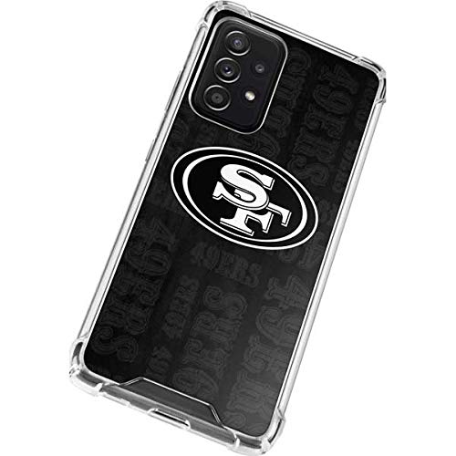 Skinit Clear Phone Case Compatible with Galaxy A52 5G - Officially Licensed NFL San Franciso 49ers Black & White Design
