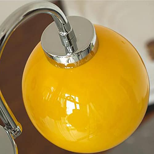 Lustre moderne en verre jaune 55x35cm avec douille E27 pour plafond de salon