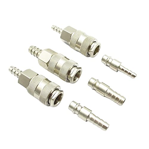 Juego de 2 conectores rápidos de hierro for compresor de aire (6 mm, 8 mm y 10 mm)(10mm)