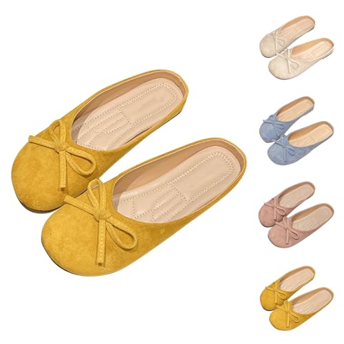 Mocasines planos amarillos para mujer: comodidad para salir por un café 4