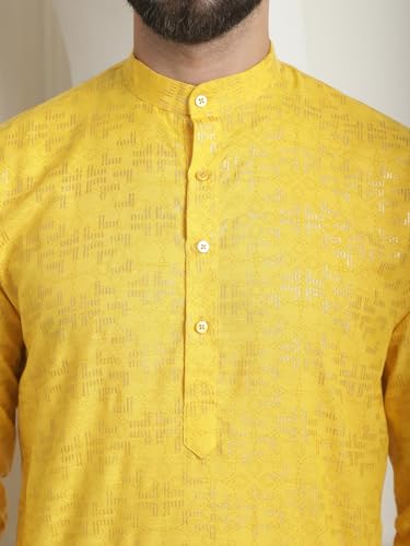 Image of SOJANYA (Since 1958 Men's Cotton Embroidered Printed Only Long Kurta