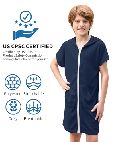 Image of BesserBay Boys Girls Swim Cover Up Terry Cloth Swimwear