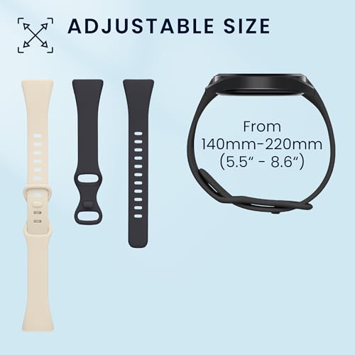 kwmobile 3X Sportarmband kompatibel mit Fitbit Charge 6 / Charge 5 Armband - Fitnesstracker Band Set aus TPU Silikon