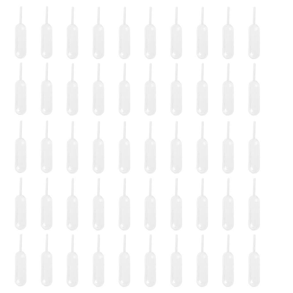NEWFT 50pcs Squeeze Transfer Pipettes Dropper For Cupcakes Strawberries 4ml