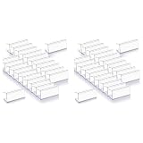 Qomcsrl 200 Portaetiquetas de Madera para Estantes, Etiquetas de Precio de Plástico Transparente de 6 cm de X 2,5 cm de Alto para Estanterías, Letreros de Madera.