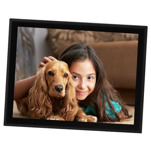 Sxhlseller 15,2 Zoll Digitaler Bilderrahmen - 1920 X 1080P IPS WiFi Touchscreen Fotorahmen, teilen Sie Fotos und Videos über die App mit 8 GB Speicher für Familie Geschenke (Schwarz)