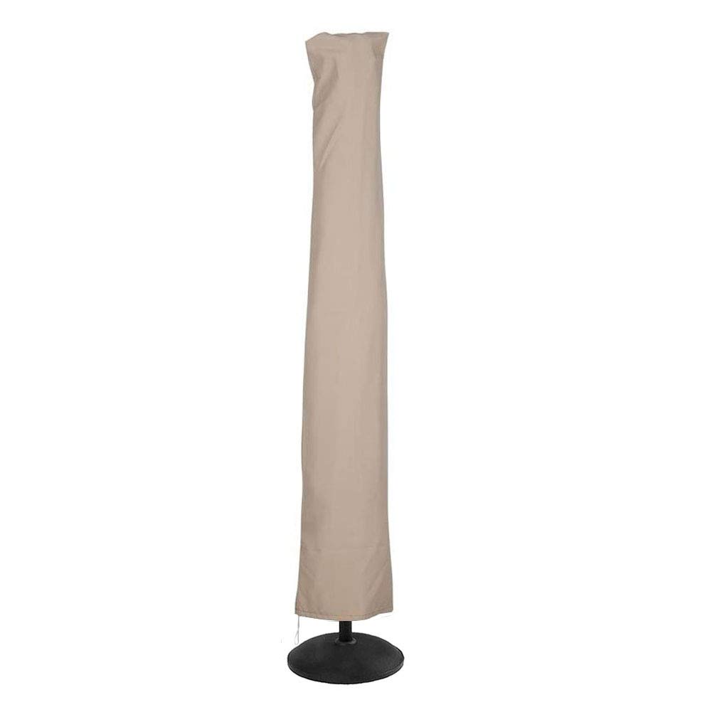 LZQpearl Waterproof Parasol Cover, Heavy Duty Rip Proof Oxford Fabric Extra Large Cantilever Umbrella Cover, Waterproof, Windproof, Anti-UV (Beige,240 * 57CM)