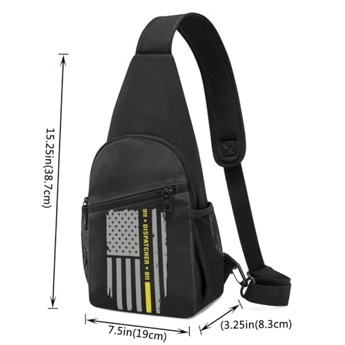 911 Dispatcher Thin Gold Line，Fashion One-Shoulder Bag，Anti-Theft Crossbody Shoulder Chest Bag4