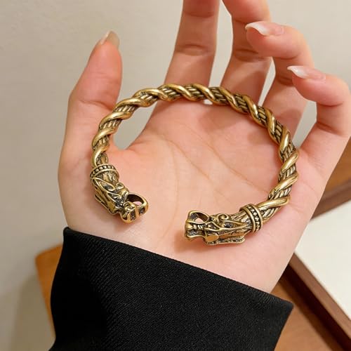 Pulsera Vikinga para Hombre Ajustable con Diseño de Lobo miniatura 7