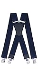 Die Hosenträger sind 125 cm lang und 5 cm breit, somit eignen sie sich perfekt für Männer bis 1,96 m Körpergröße