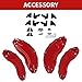 ROINROJI Brake Caliper Covers Compatible for Chevrolet Blazer 18 in 19 in Wheel Hub fit for Front and Rear Car Caliper Cover 2022 2023 2024 for Chevy Blazer Set of 4 Red