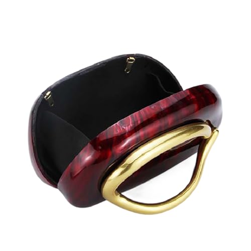 Image of Women Acrylic Clutch Box Metal Handle Evening Bag Trendy Ladies Shoulder Crossbody Purse for Wedding Party Causal