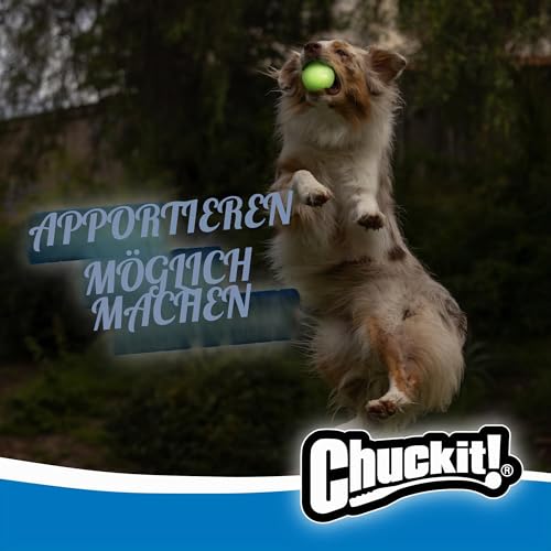 Chuckit – Max Glow Ball Large – Phosphoreszierender Ball für Hunde – Gummiball – weich im Mund – verstärkt die Komplizenschaft – Größe Large – Durchmesser 7,5 cm