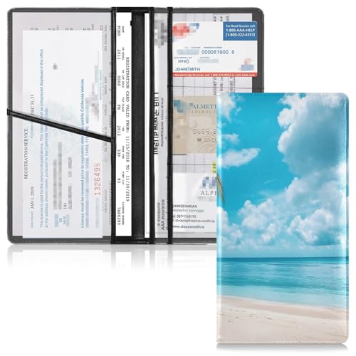 Organizador de guantera slim de cuero miniatura 2