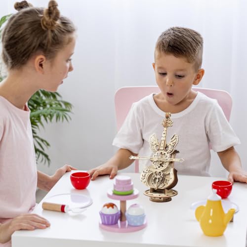 Rompecabezas de madera 3D para adultos: decora tu salón con una elegante caja de música DIY 5