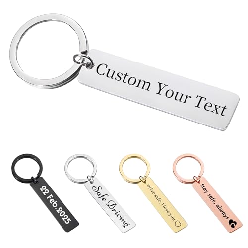 CDBUY Custom Keychain - Personalized Double-Sided...