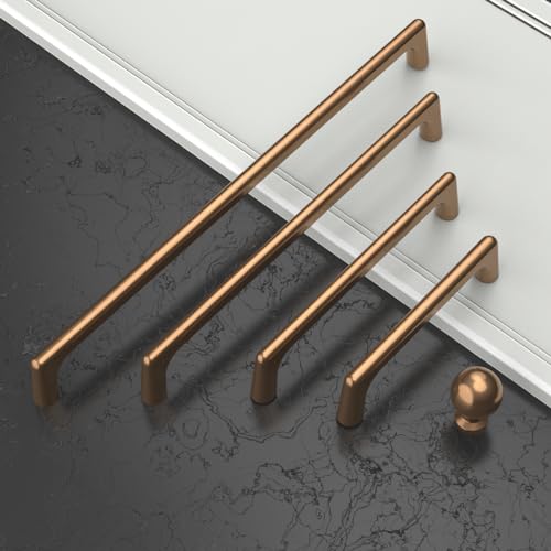 Image of Asidrama 10 Pack 8.8 Inch(224mm) Champagne Bronze Cabinet Pulls Cabinet Handles Cupboard Handles Kitchen Cabinet Hardware for Cupboard Drawer Pulls