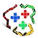 Ganowo 6PCS Big Size Snake Cube Fidget Sensory Toy Ruler Twisty Puzzle Brain Teaser Game for Kids Easter Basket Stuffers Party Favors Goodie Bags Fillers