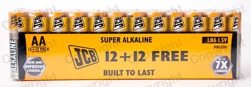 CHERRYPICKELECTRONICS PREMIUM QUALITY AA BATTERY JCB SUPER ALKALINE CARD OF 24