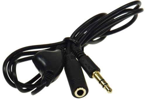 Kopfhörer-Verlängerungskabel 1m mit Lautstärkeregler