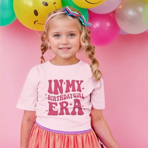 BeWithYou Birthday Girl Shirt in My Birthday Era Shirts Girls Its My Era Cute Graphic Tee Kids Party Outfit3