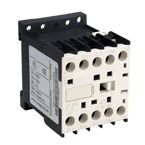 Contactor doméstico para motor, montaje en carril LP1K16 1601(3NO1NC) 1608(2NO2NC) 1610(4NO) Contactor Pequeño 12V 24V 36V 48V 110V 220V Motor De Control(1610 110V)