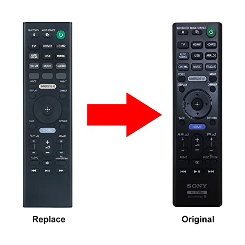 VINABTY RMT-AH509U Replacement Remote Control Compatible with SONY AV SYSTEM SoundBar RMTAH509U HT-A7000 100935711 1-009-357-11 RMT AH509U HT A7000 HTA7000 SA-RS3S - Image 2