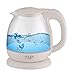 adler AD 1238 Elektrischer Wasserkocher aus Glas, klein, 1 l, 1100 W, LED-Beleuchtung, 1 Liter, Beige