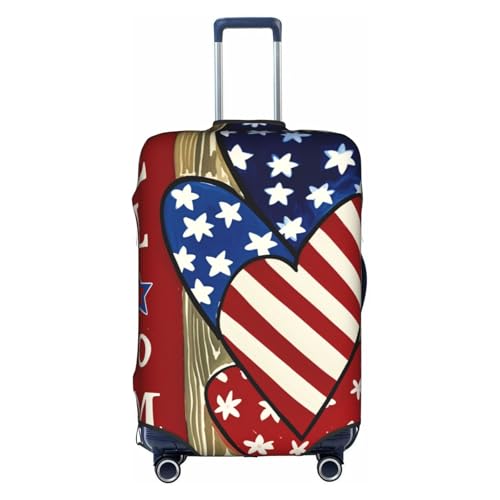 Travel Luggage Cover America Heart Fashion Washable Baggage Suitcase Protector Fit For Luggage Small - Main Image