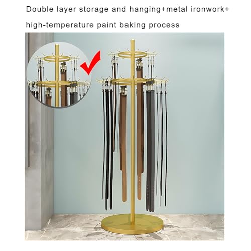 Organizador de corbatas de doble capa, soporte de metal para bufandas, cinturones, chales, bolsos, ahorro de espacio para armario, centro comercial u hogar
