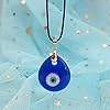 DANLINI Evil Eye Pendant Necklace Resin Leather Rope Chain Turkish Protect Lucky Necklace for Women Men Gifts blue eye necklace gold #1