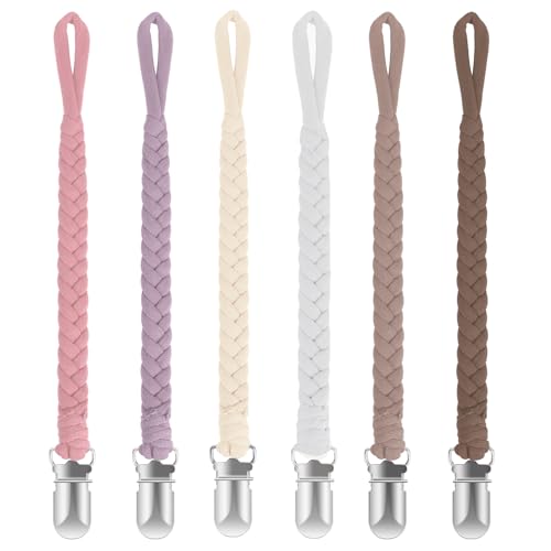 Boukipow Baby Pacifier Clip, Baby Pacifier Holder for Boys and Girls, Universal Fit for All Pacifiers & Teething Toys - Modern Unisex Baby Gift…