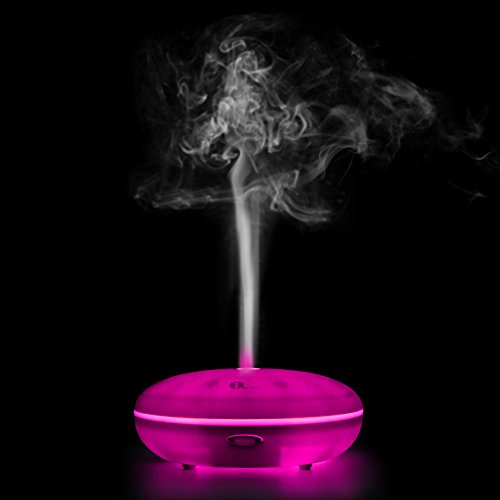 1byone Essential Oil Diffuser, 350ml Aromatherapy Diffusers for Essential Oils,Cool Mist Humidifier with Adjustable Mist Waterless Auto-Off for Home Office Bedroom (Wood Grain)