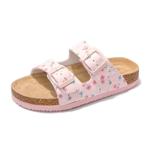 Funkymonkey Unisex-Child Slide Sandals Adjustable Double Buckle With Soft Footbed Comfort Slides For Girls And Boys cover