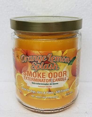 Smoke Odor Exterminator 13 oz Jar Candles Pineapple & Coconut Assorted, (4) Includes Pineapple Coconut, Pumpkin Spice, Cool Cucumber & Honeydew & Orange Lemon Splash.