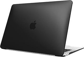Case for MacBook Air 13 Inch A2337 (M1) / A2179 / A1932 (2022 2021 2020 2019 2018 Release) - Snap On Hard Shell Case Cover for MacBook Air 13 Retina Display with Touch ID (Crystal (Black)