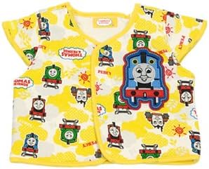 Amazon Co Jp きかんしゃトーマス あったか可愛い 薄中綿入り コットン素材 ルームベスト 80cm イエロー 服 ファッション小物