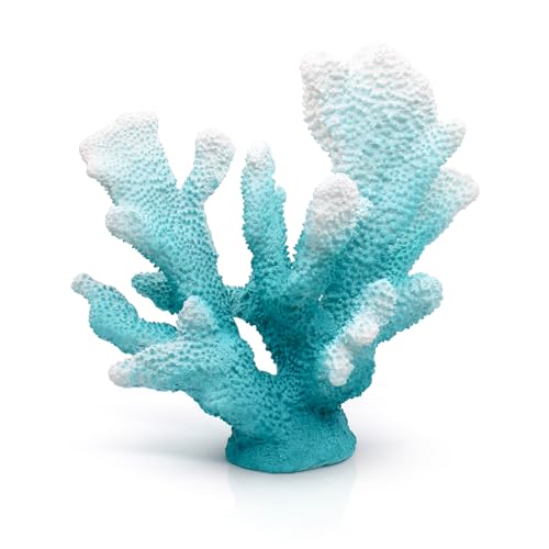 Accessoryway Turquoise Shades Artificial Beach Coral Coastal Decor Resin Coral Statue Nautical Decorations Hawaiian Beach Home Bedroom Party centerpieces for Tables-8.2