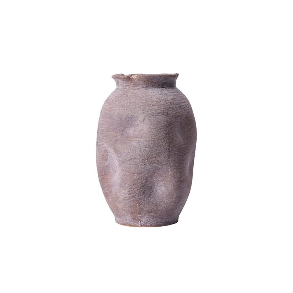 flower vase Ceramic Rough Pottery Vase Hand Pinched Irregular Flower Arrangement Chinese Retro Ornament