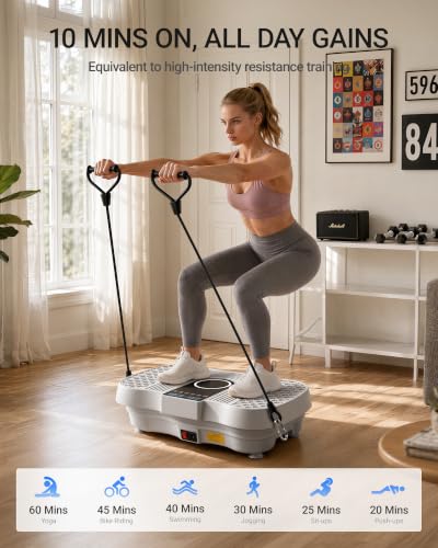 Image of Vibration Plate Exercise Machine Vibrate Platform Full Body Skaking Fitness