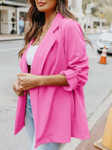 Imily Bela Womens Casual Blazers Long Sleeve Lapel Open Front Work Office Jacket with Pockets2