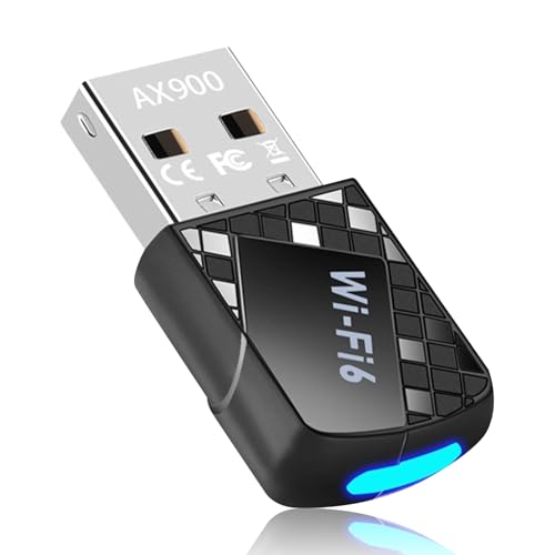 WiFi 6 WLAN Stick AX900 USB Adapter PC 2,4G/5GHz, Internet Stick mit Treiber integriert, WPA2-PSK Verschlüsselung, kompatibel mit Windows 11/10/7
